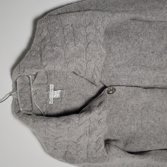 Sarah Spencer luxury feel wool angora big collar single button cardigan Sz large - Picture 2 of 7